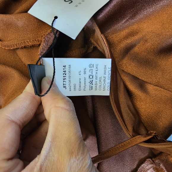 Shein Cowl Satin Dress - Picture 9 of 9